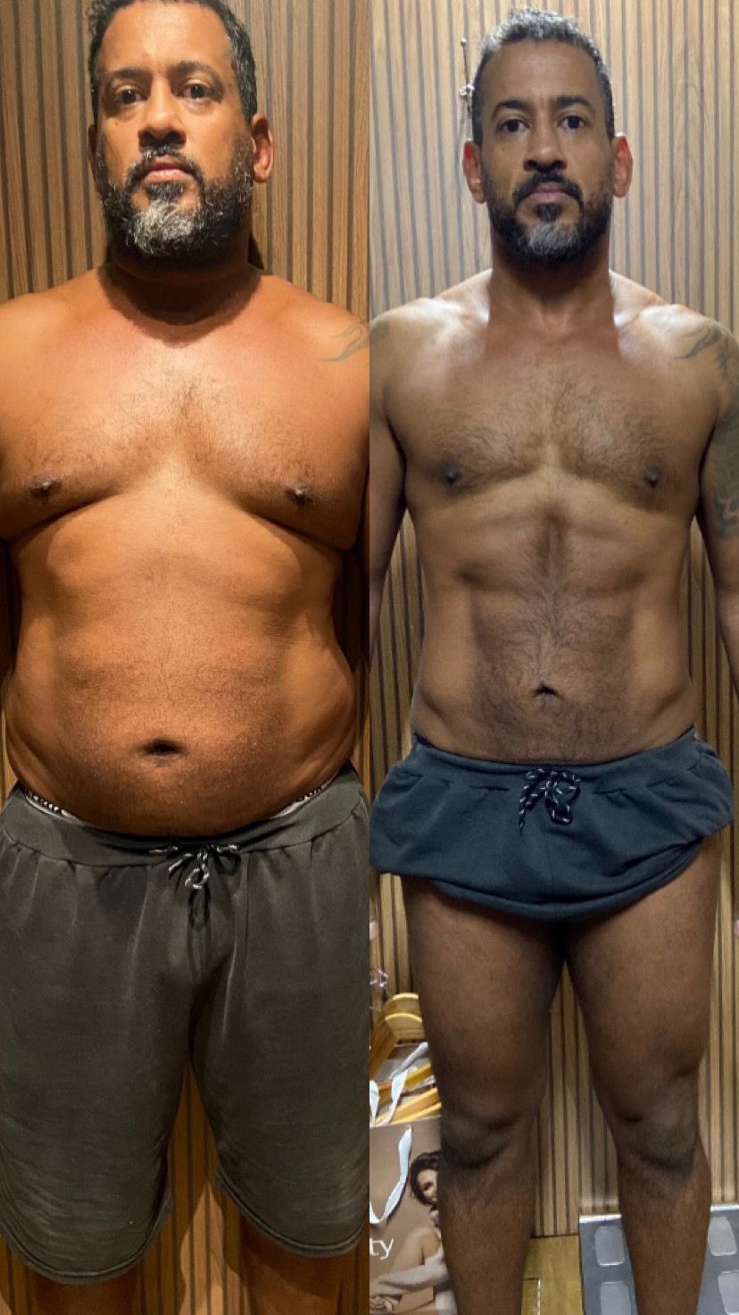 Comparação antes e depois de um aluno